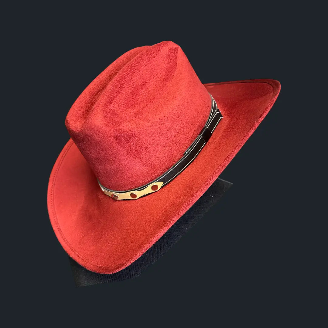 Vegan Suede Hat - Cowboy Cattleman Hat