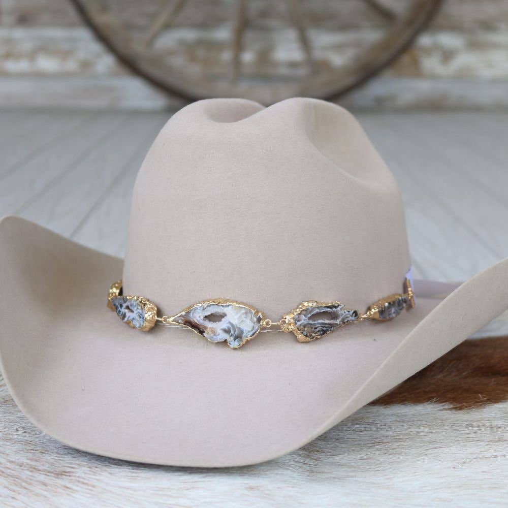 Geode Slice Beige Hat Band – Shiloh