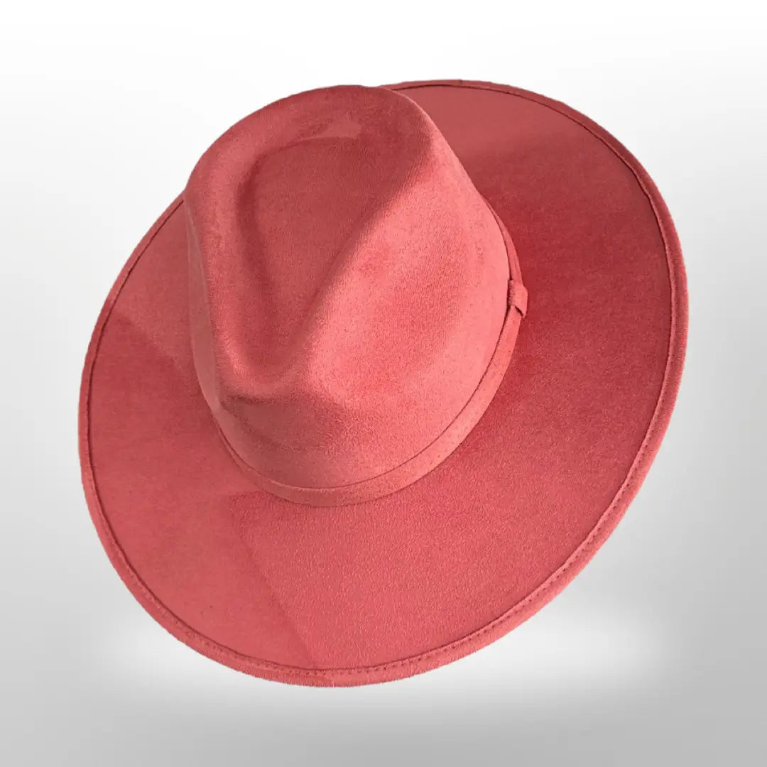 Vegan Suede Fedora - Tear Drop