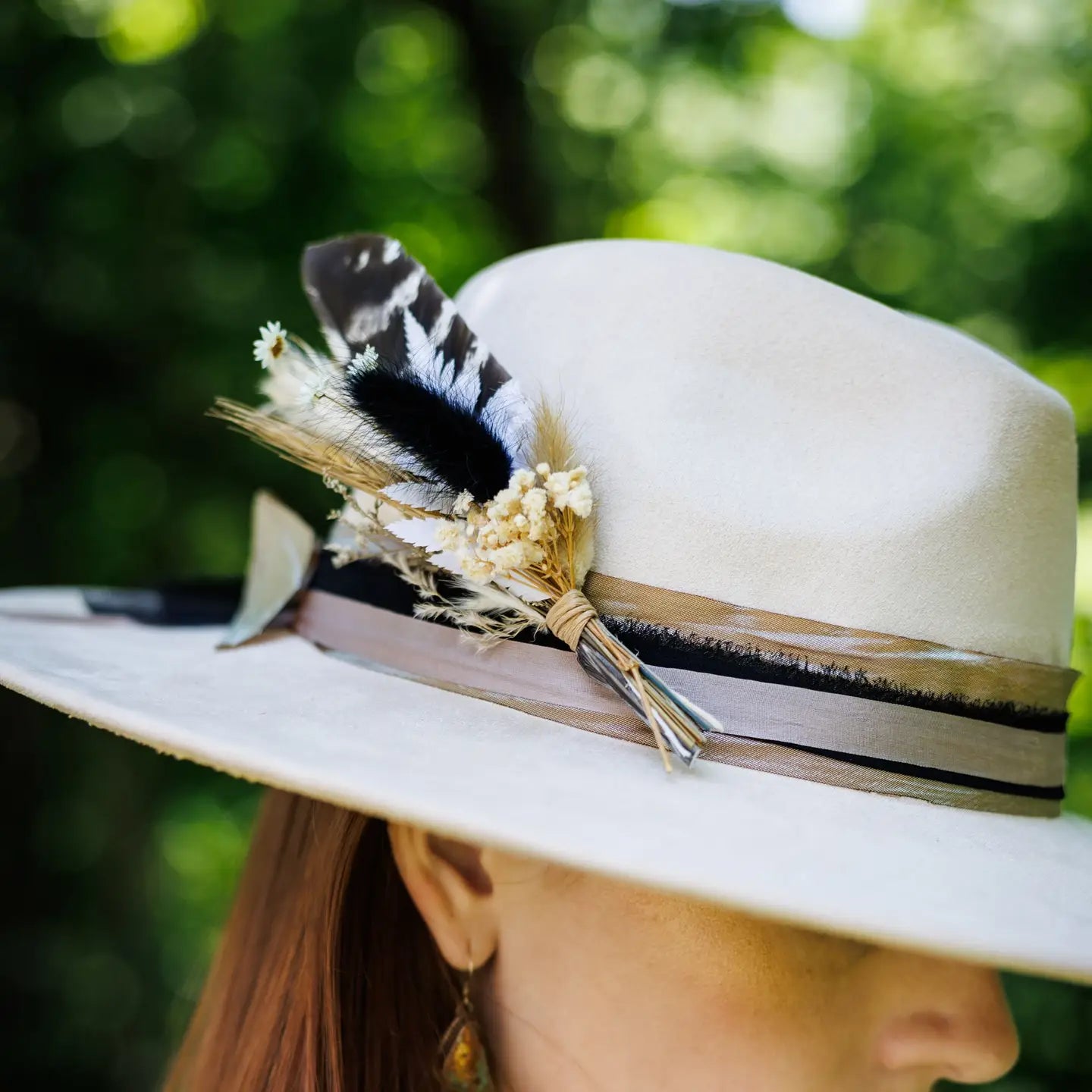 Florals and Feathers Hat Pins - Neutrals/Earth Tones Only