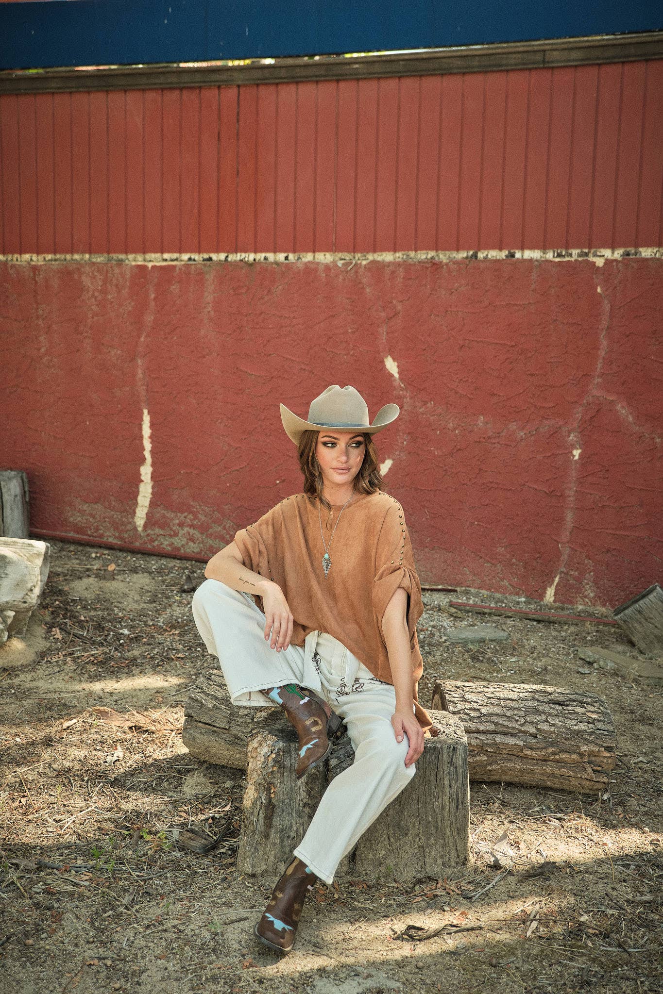 Studded High Low Oversized Tee