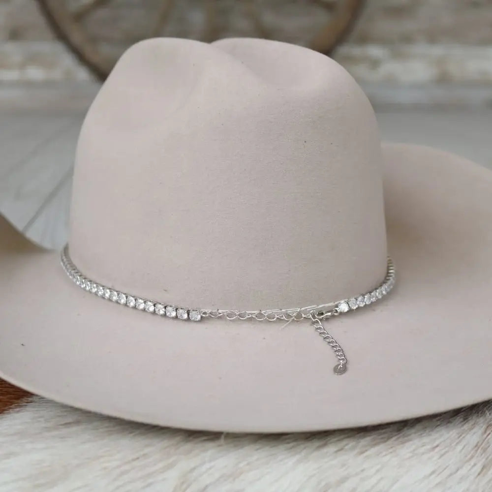 Tennis Chain Rhinestone Hat Band - the Jolene
