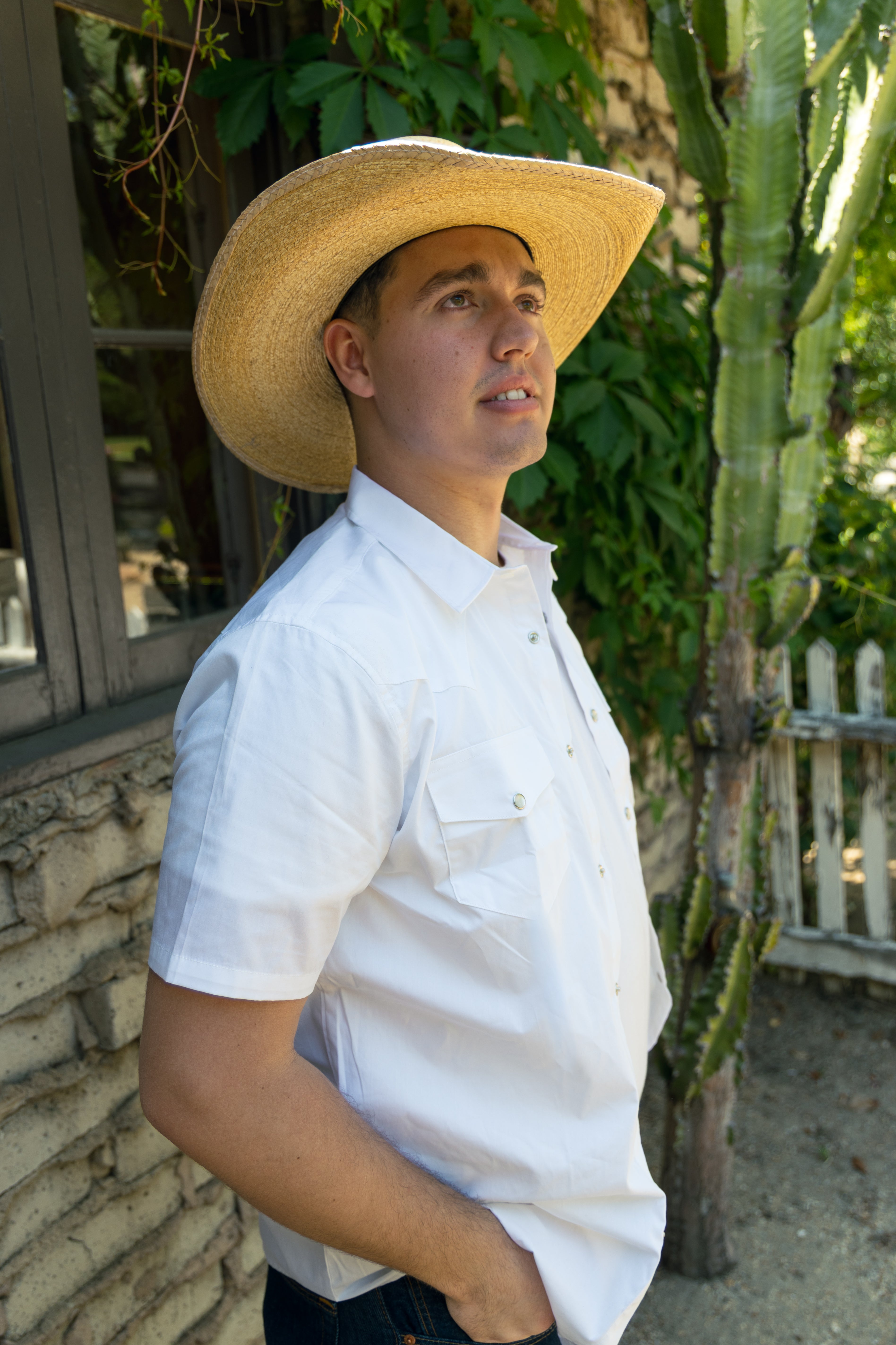 Straw Palm Cowboy Roper Hat
