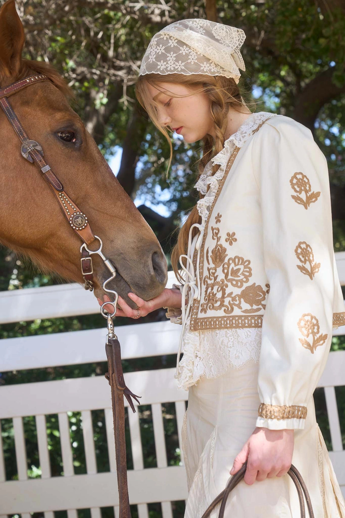 Embroidery Detail Long Sleeve Jacket