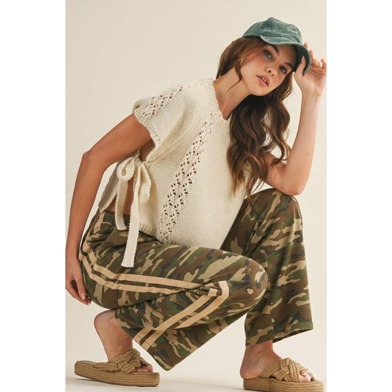 Vintage Washed Camouflage Relaxed Pants
