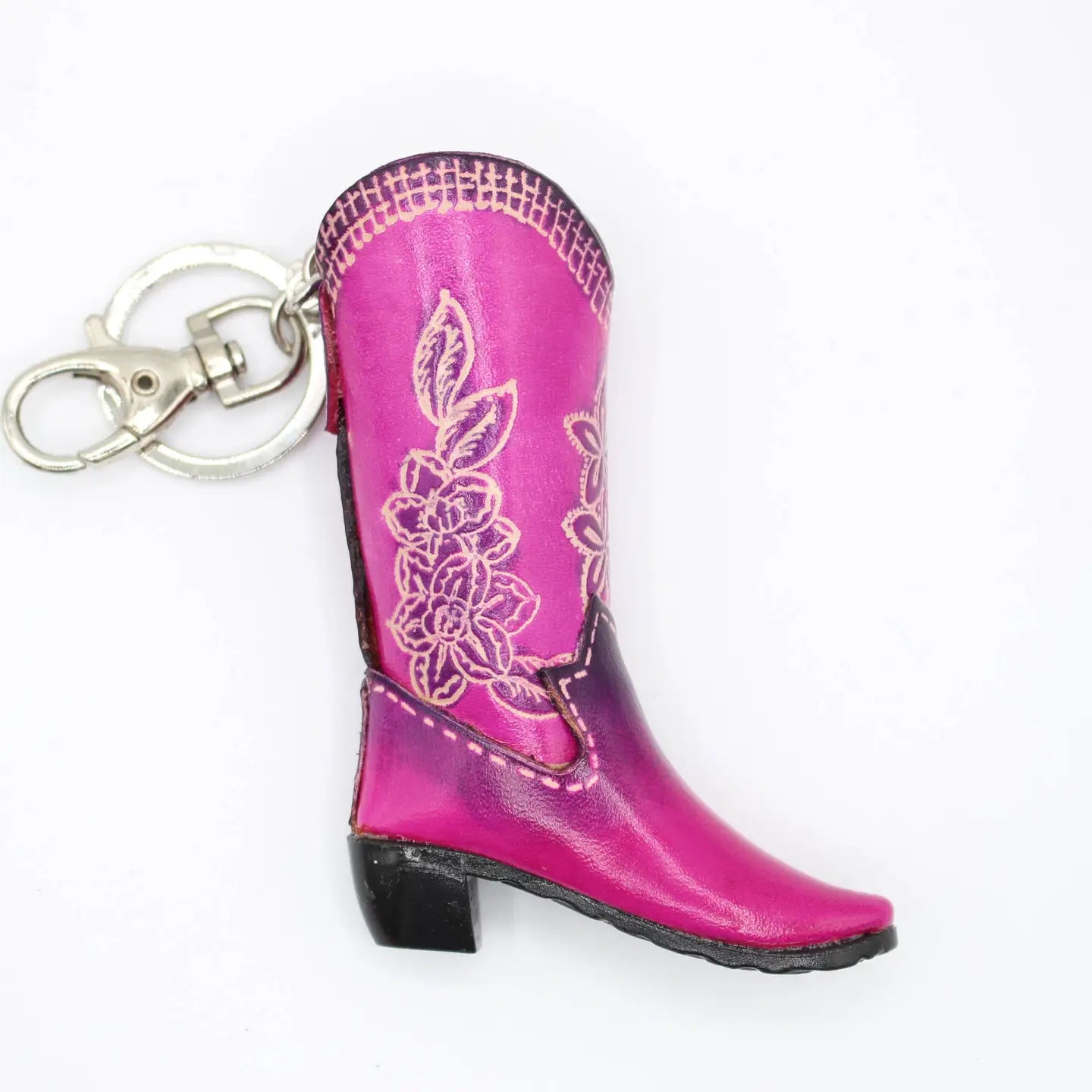 Handmade Leather Cowboy Boot Keychain