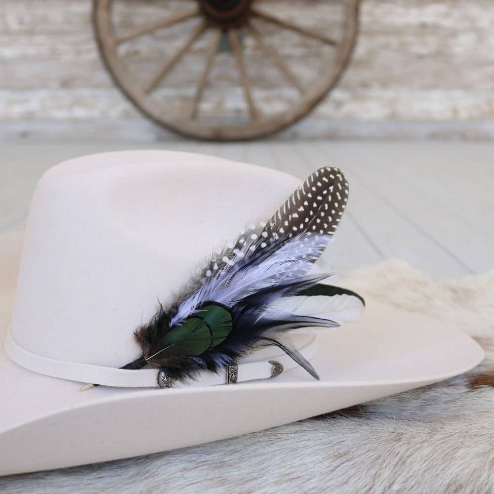 Feather Hat Accent - Silver Sage