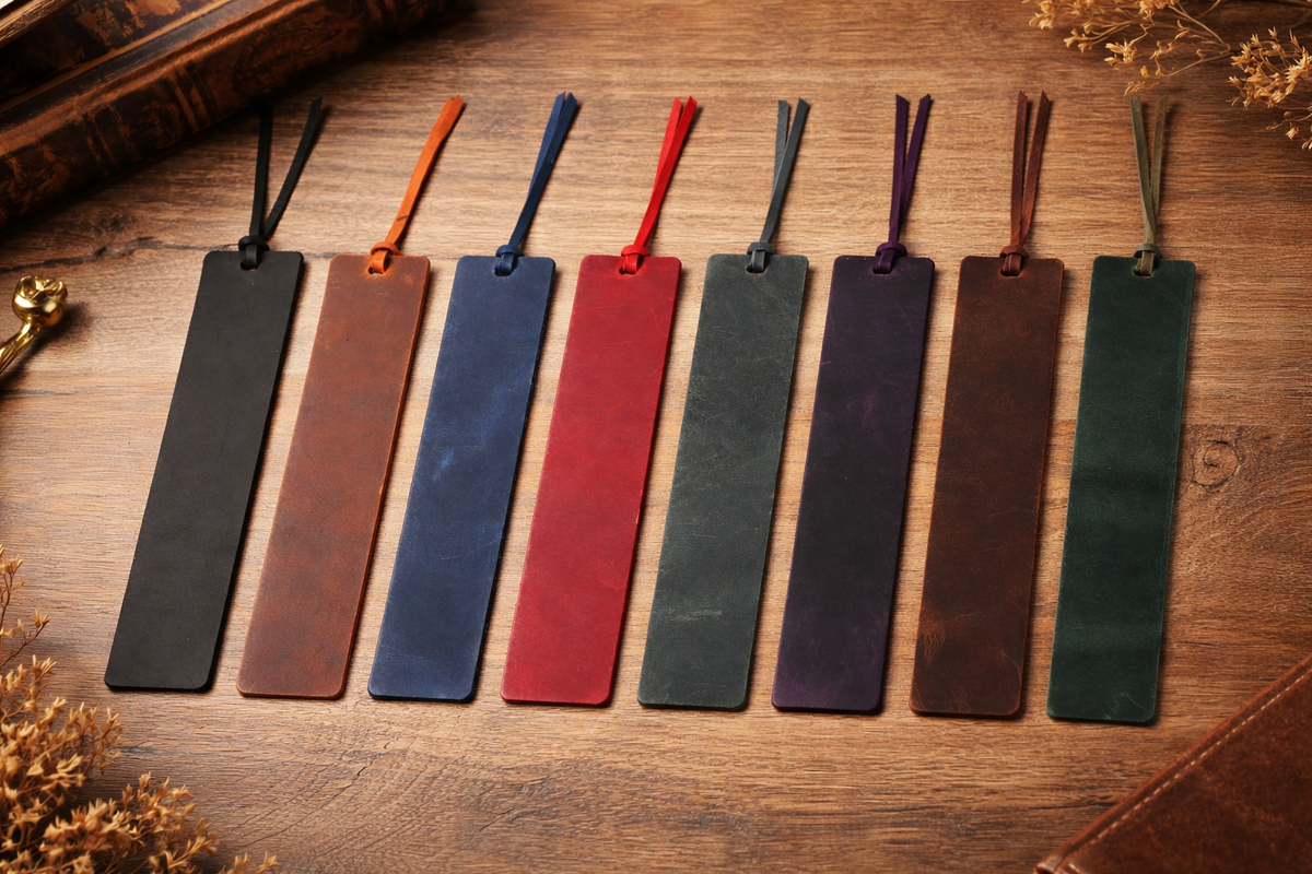 Leather Bookmark, Genuine Leather Personalized Bookmark