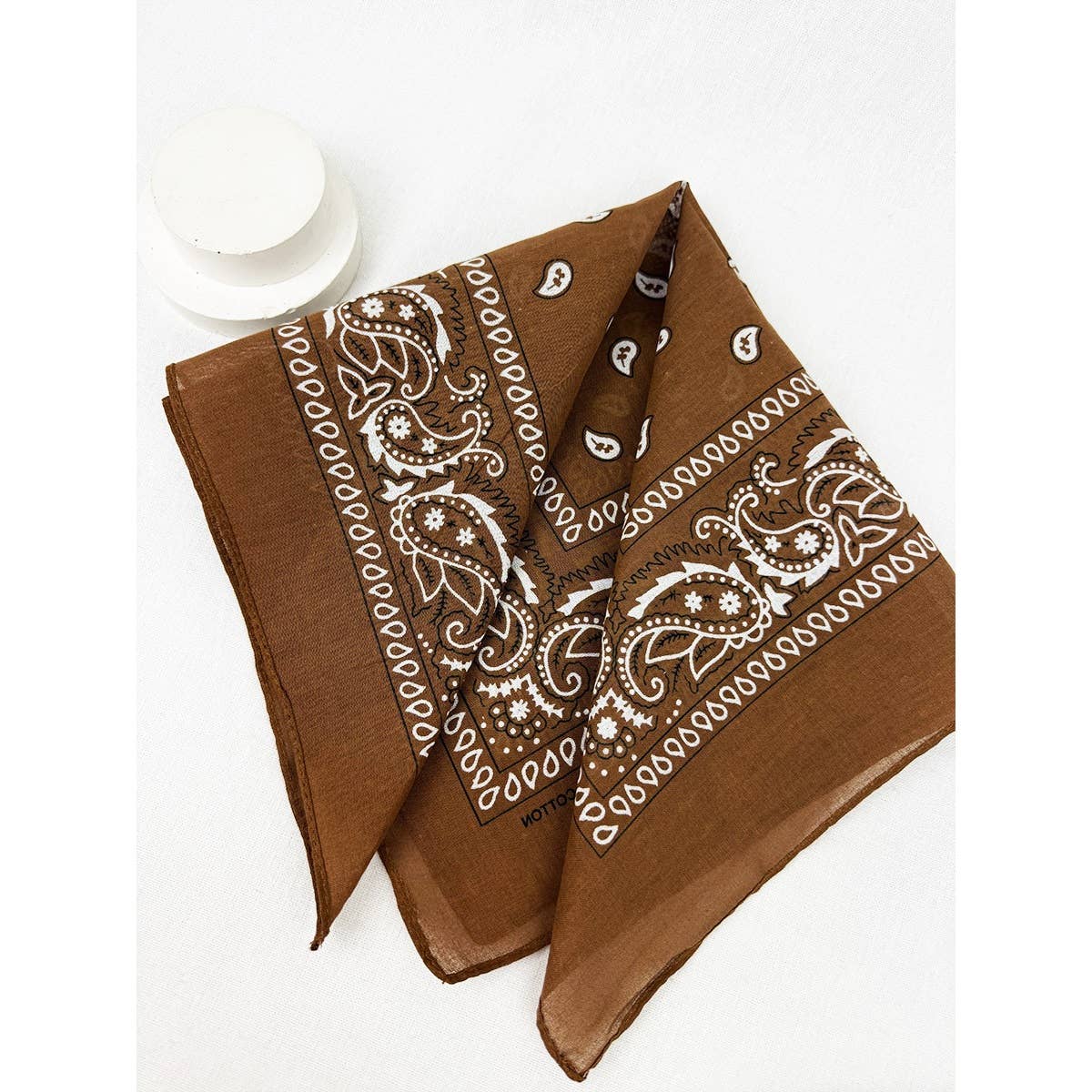 Brown Paisley Pattern Bandanas