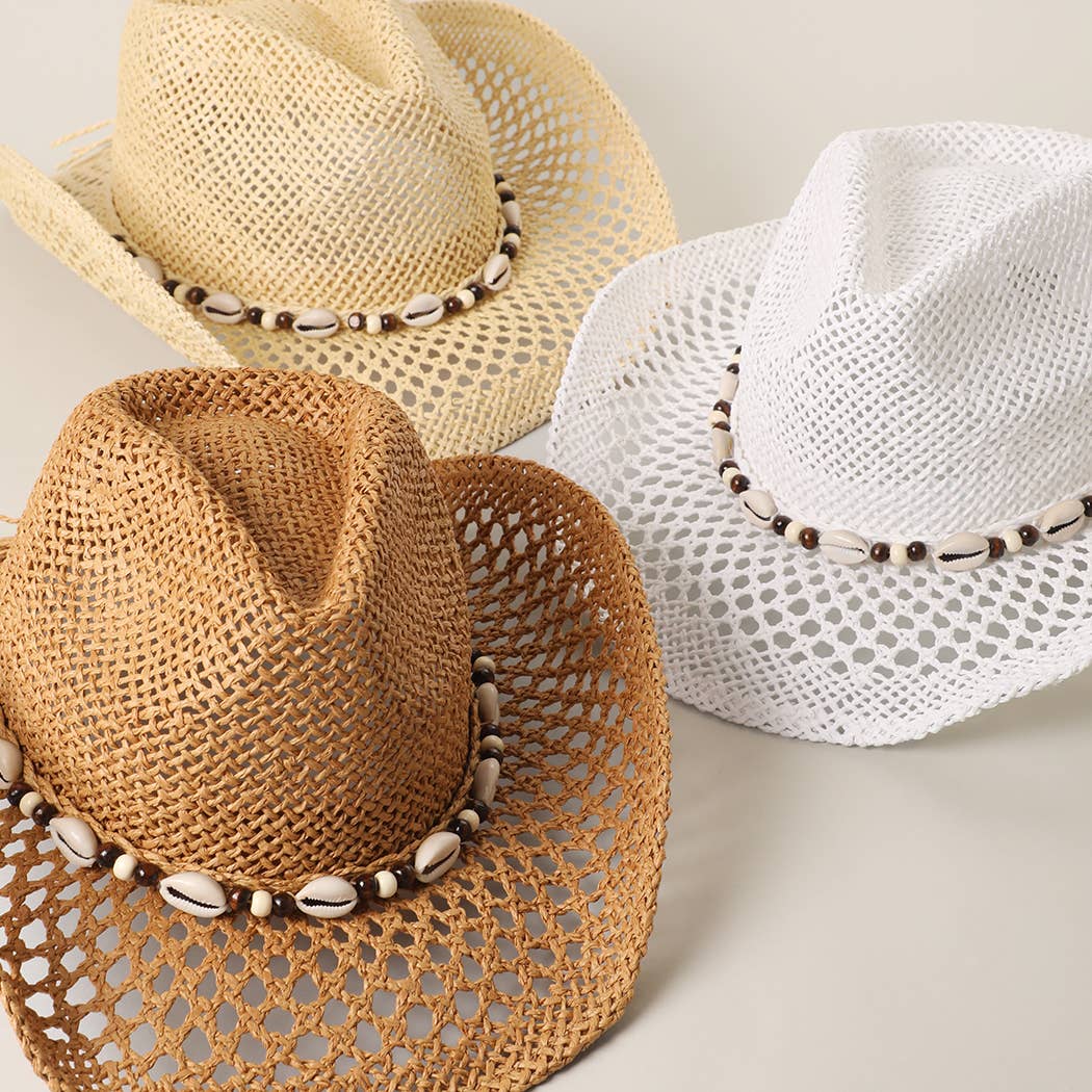 Coastal Paper Straw Cowboy Hat
