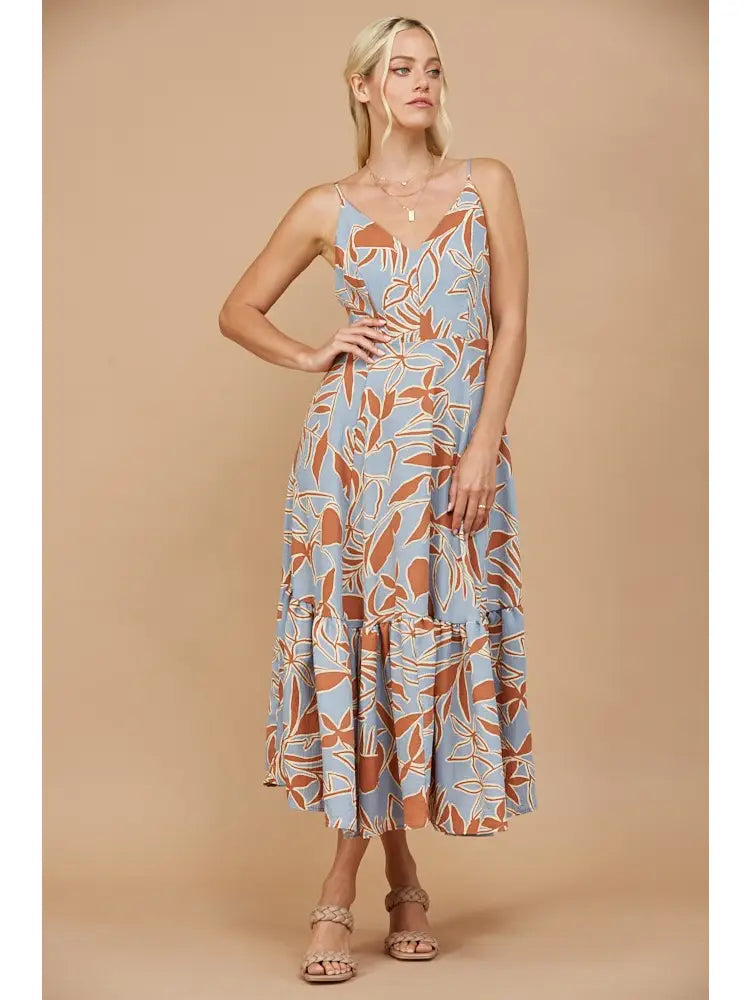 Floral Wide Sweep Midi Dress