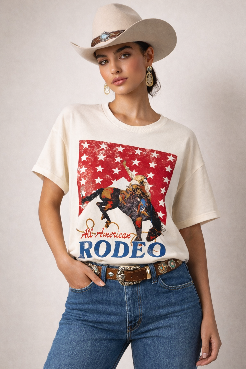 All-American Rodeo Western Cowboy T-Shirt