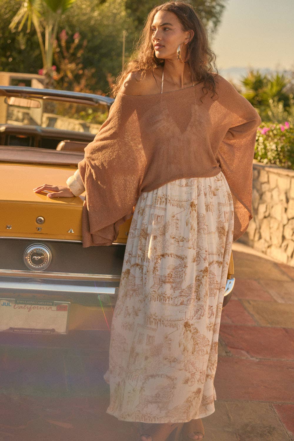 Solid Lightweight Knit Poncho Sweater