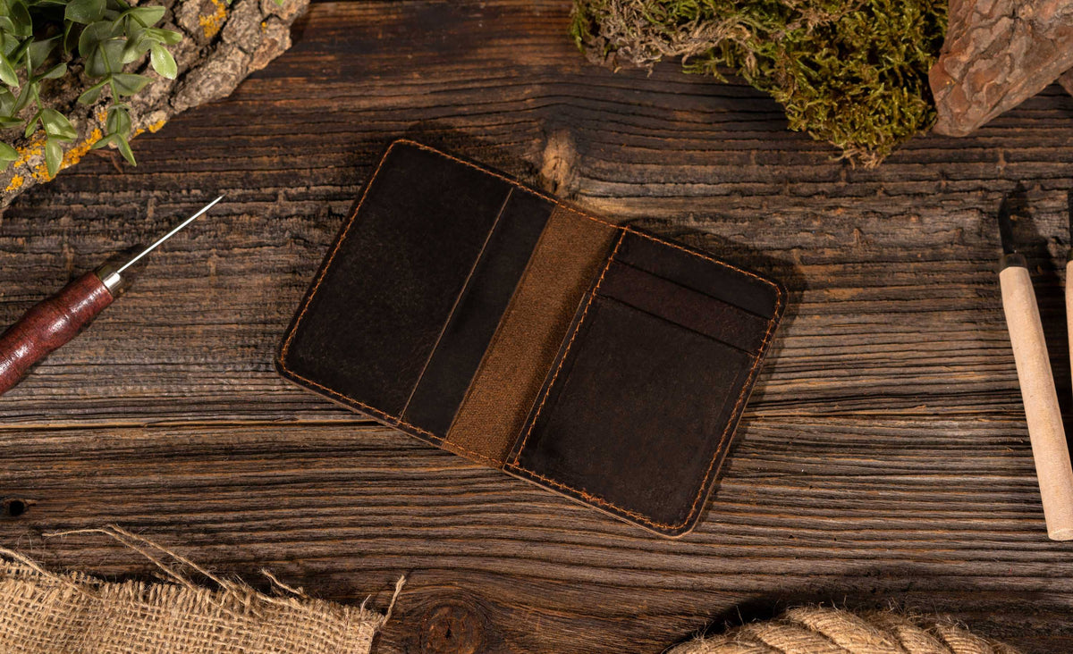 Genuine Leather Wallet, Handmade Wallet