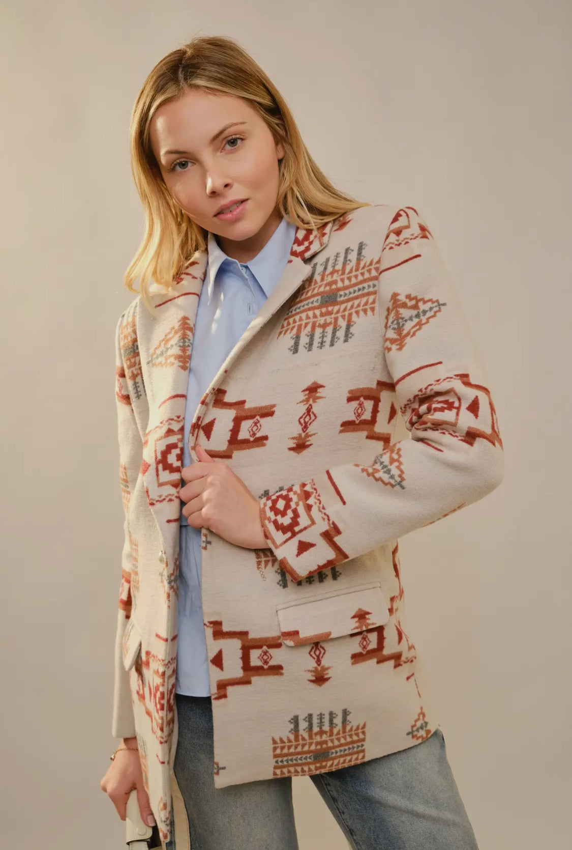 Aztec Jacquard Blazer