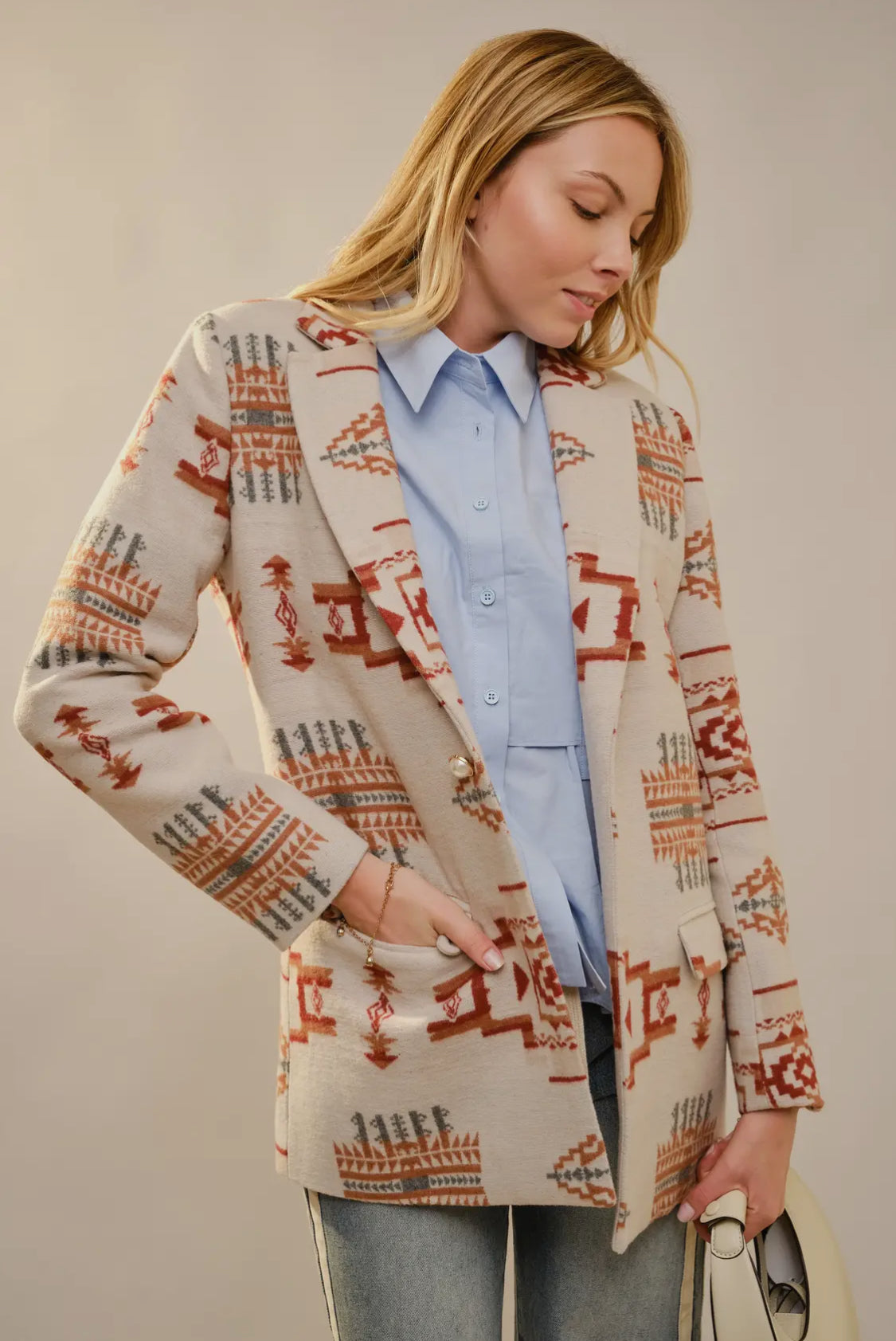 Aztec Jacquard Blazer