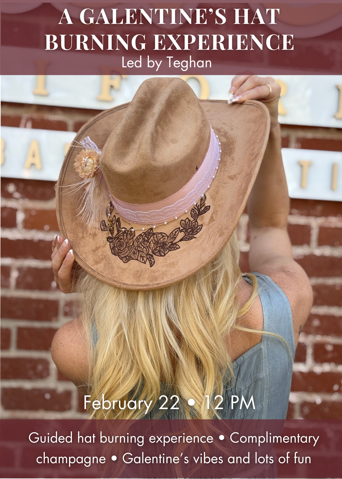 💘 Sip & Burn: A Galentine’s Hat Burning Experience 💘