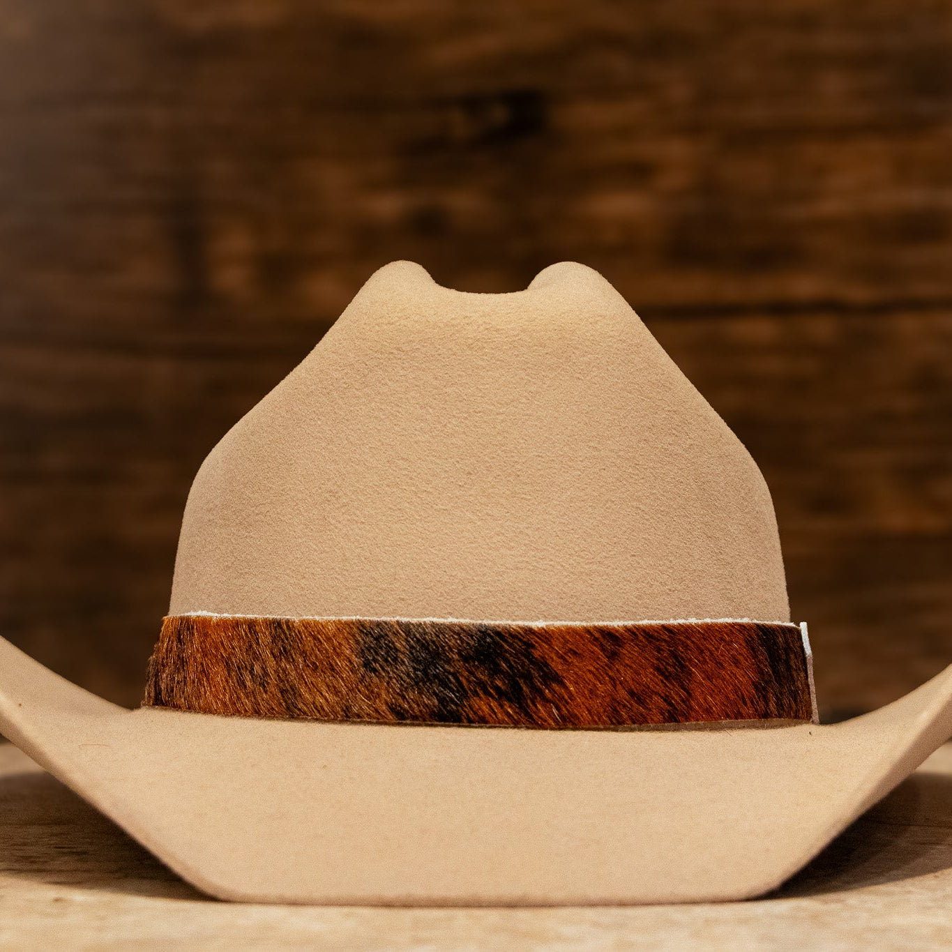 Dark Brindle Cowhide Hat Band