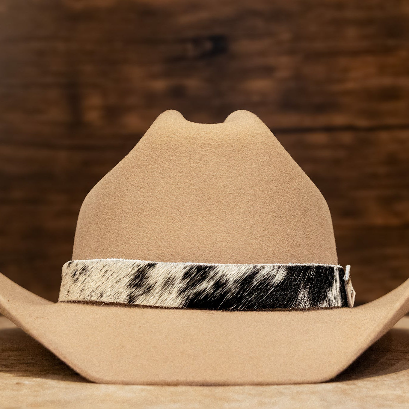 Light Brindle Cowhide Hat Band