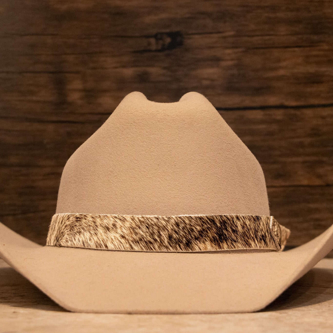 Natural Brindle Cowhide Hat Band