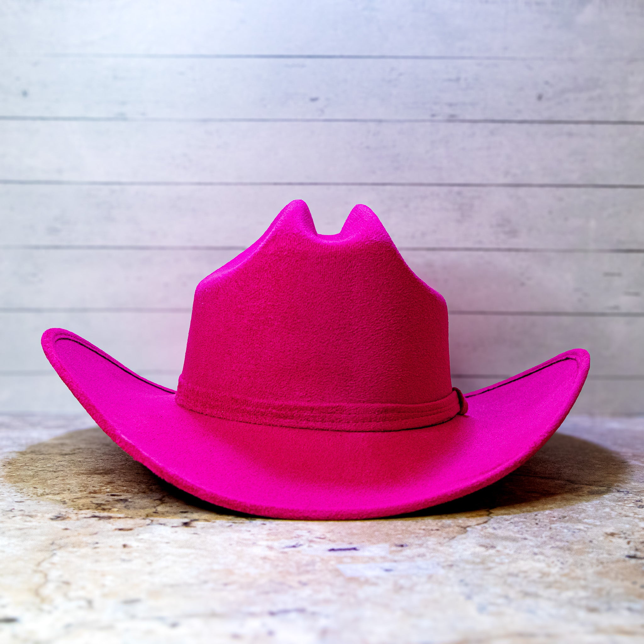 Vegan Suede Hat - Cowboy Cattleman Hat