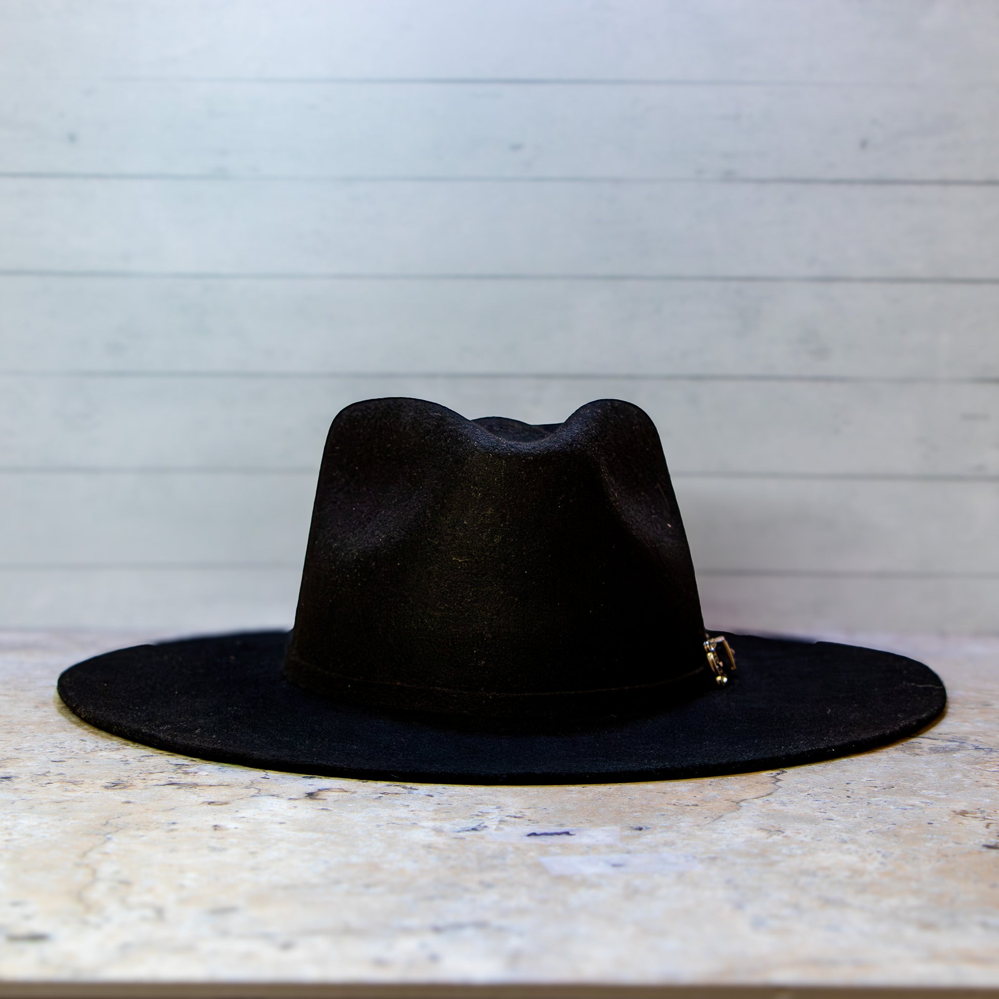 Premium Wool Rancher Flat Brim - Black