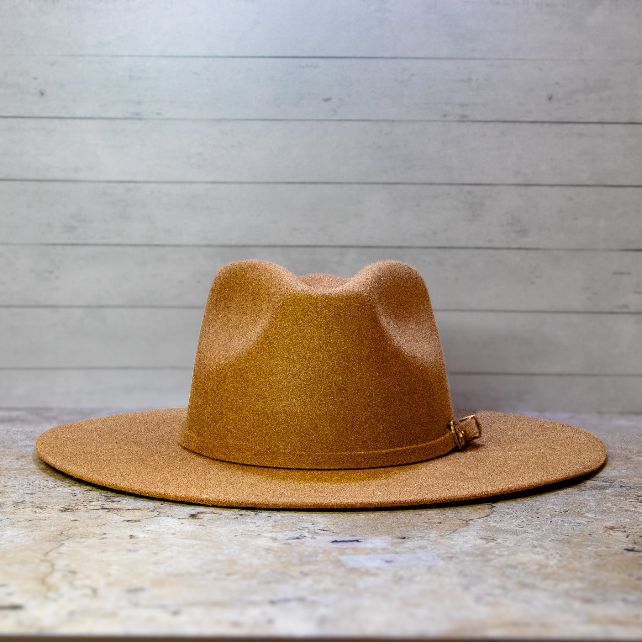 Premium Wool Rancher Flat Brim - Latte