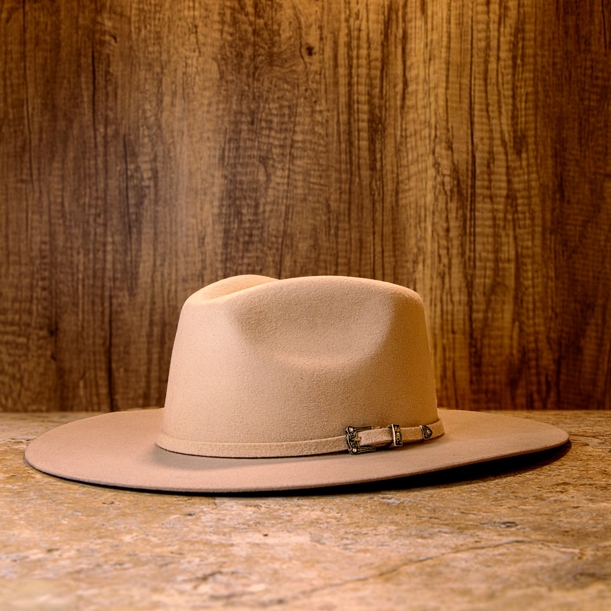 Premium Wool Rancher Flat Brim - Sand