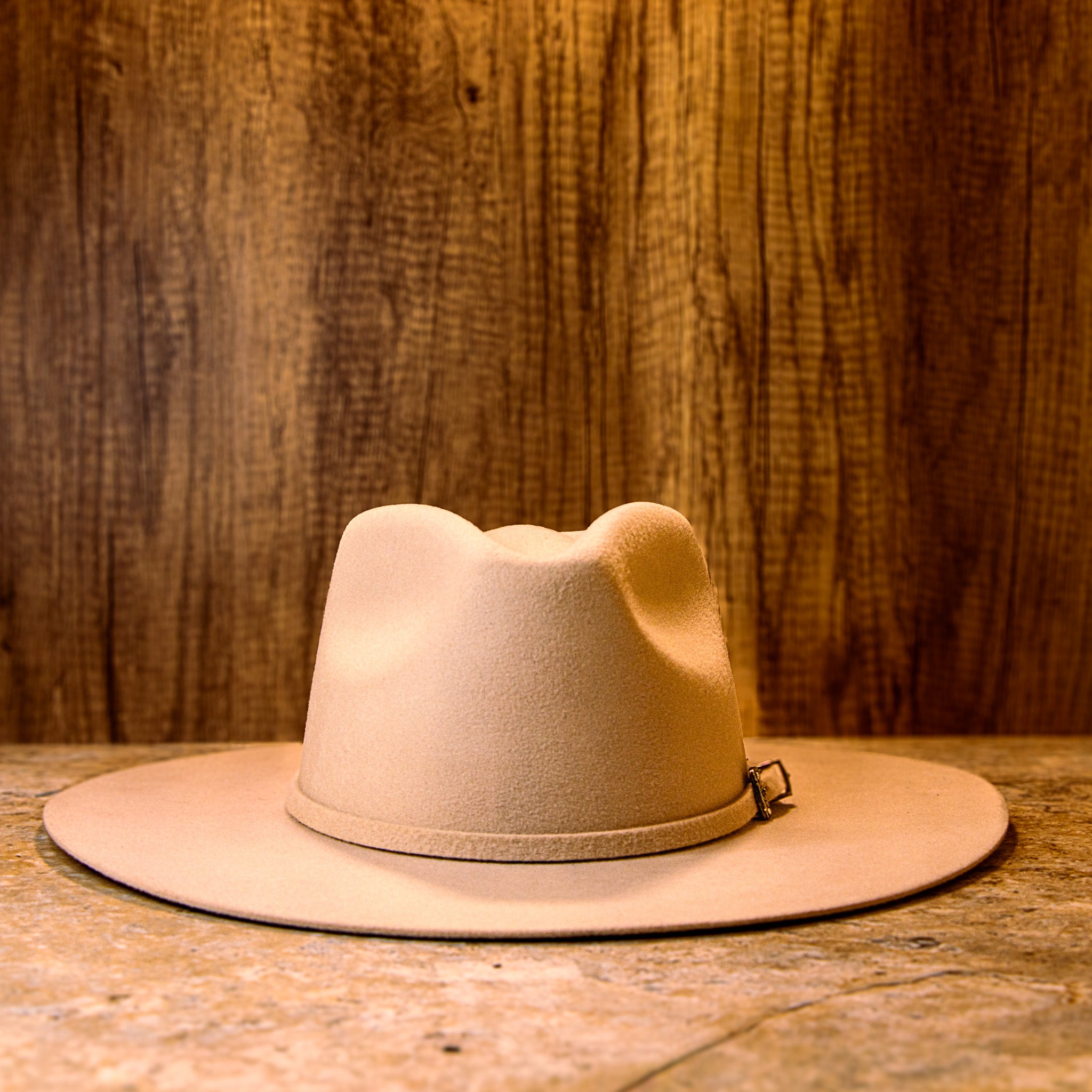 Premium Wool Rancher Flat Brim - Sand