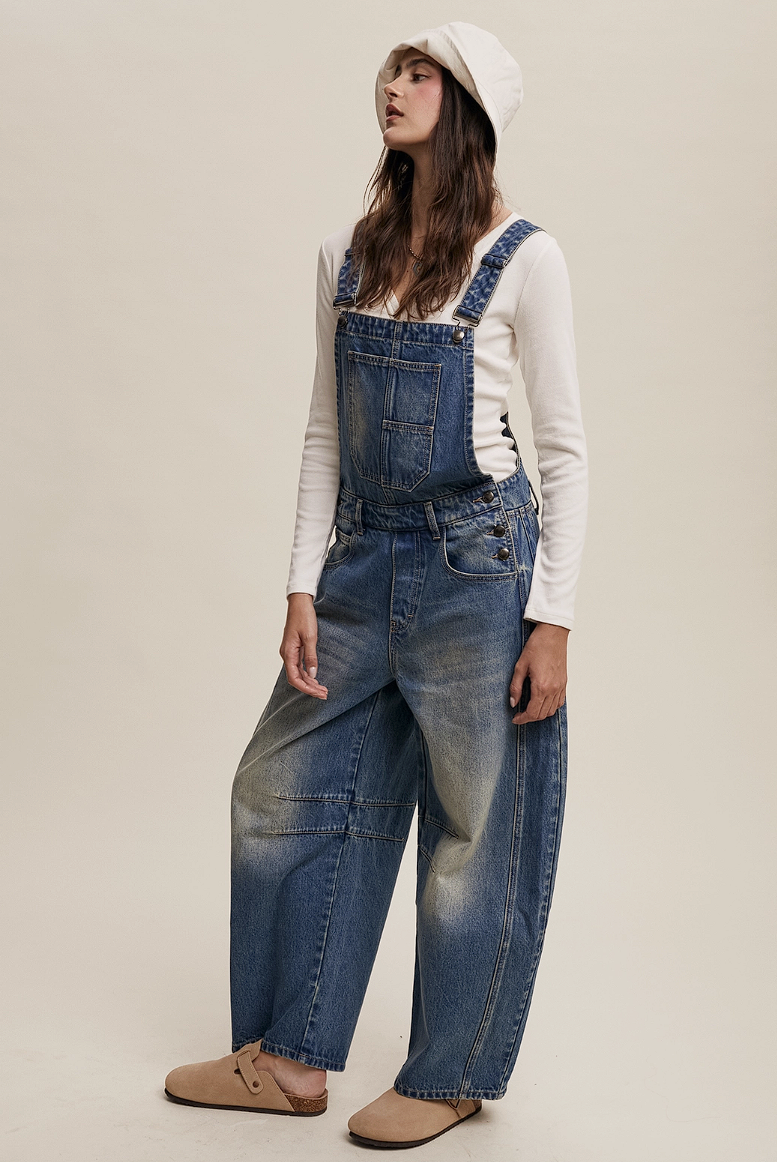 Barrel Jean Denim Overall
