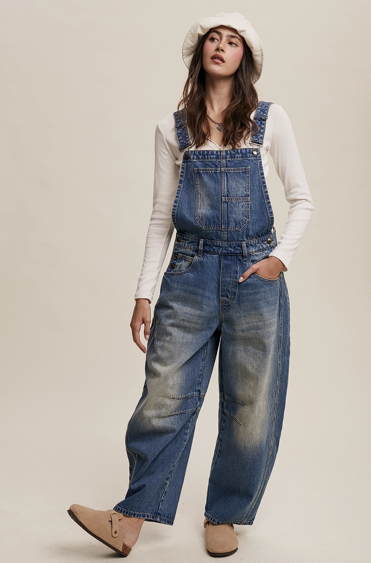 Barrel Jean Denim Overall