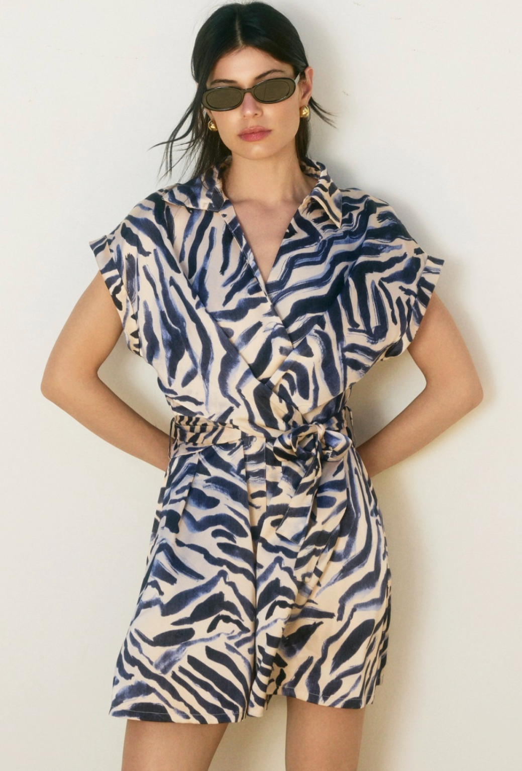 You Do You Surplice Waist Tie Romper