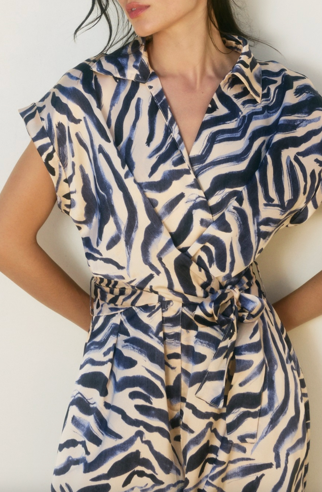 You Do You Surplice Waist Tie Romper