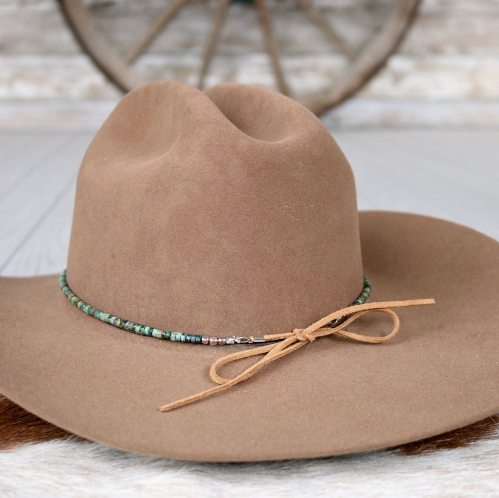 African Turquoise Stone Hat Band