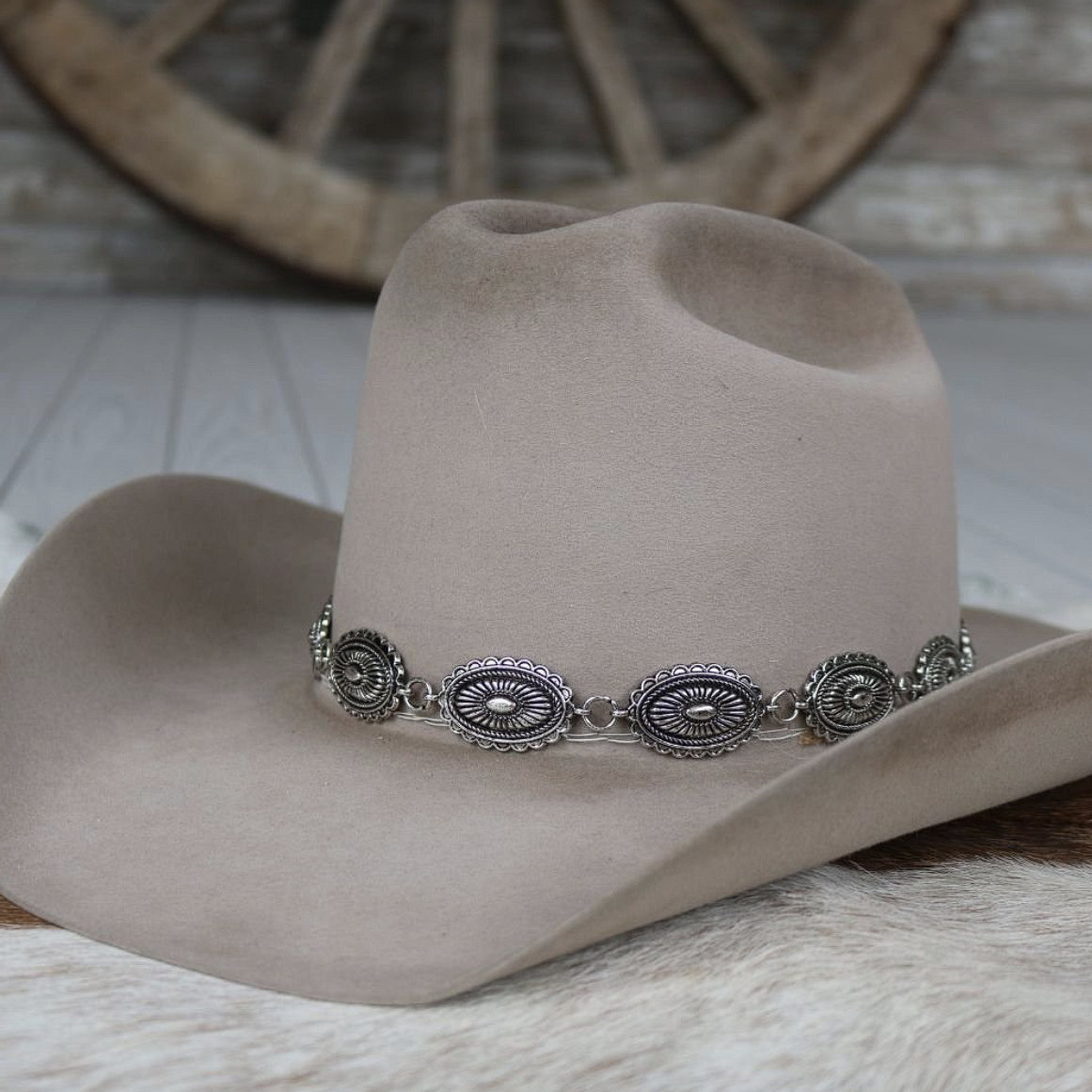 Antiqued Oval Hat Band