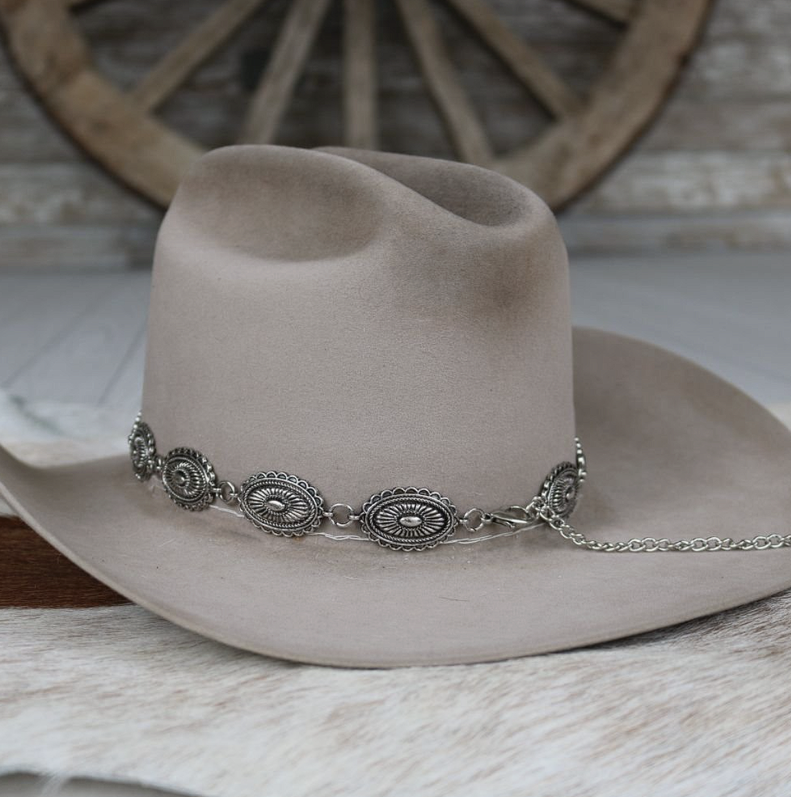 Antiqued Oval Hat Band
