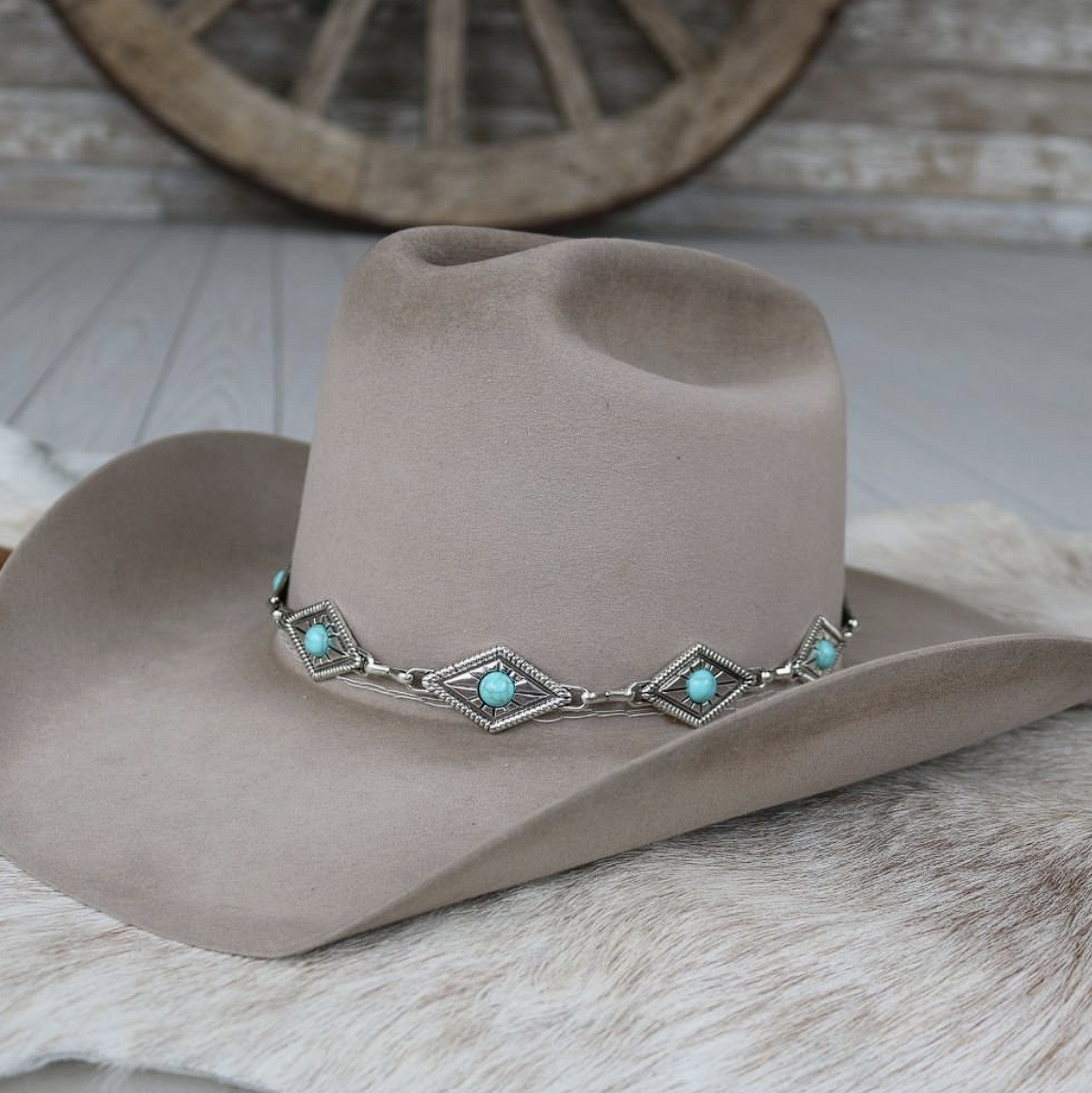 Diamond Concho Hat Band