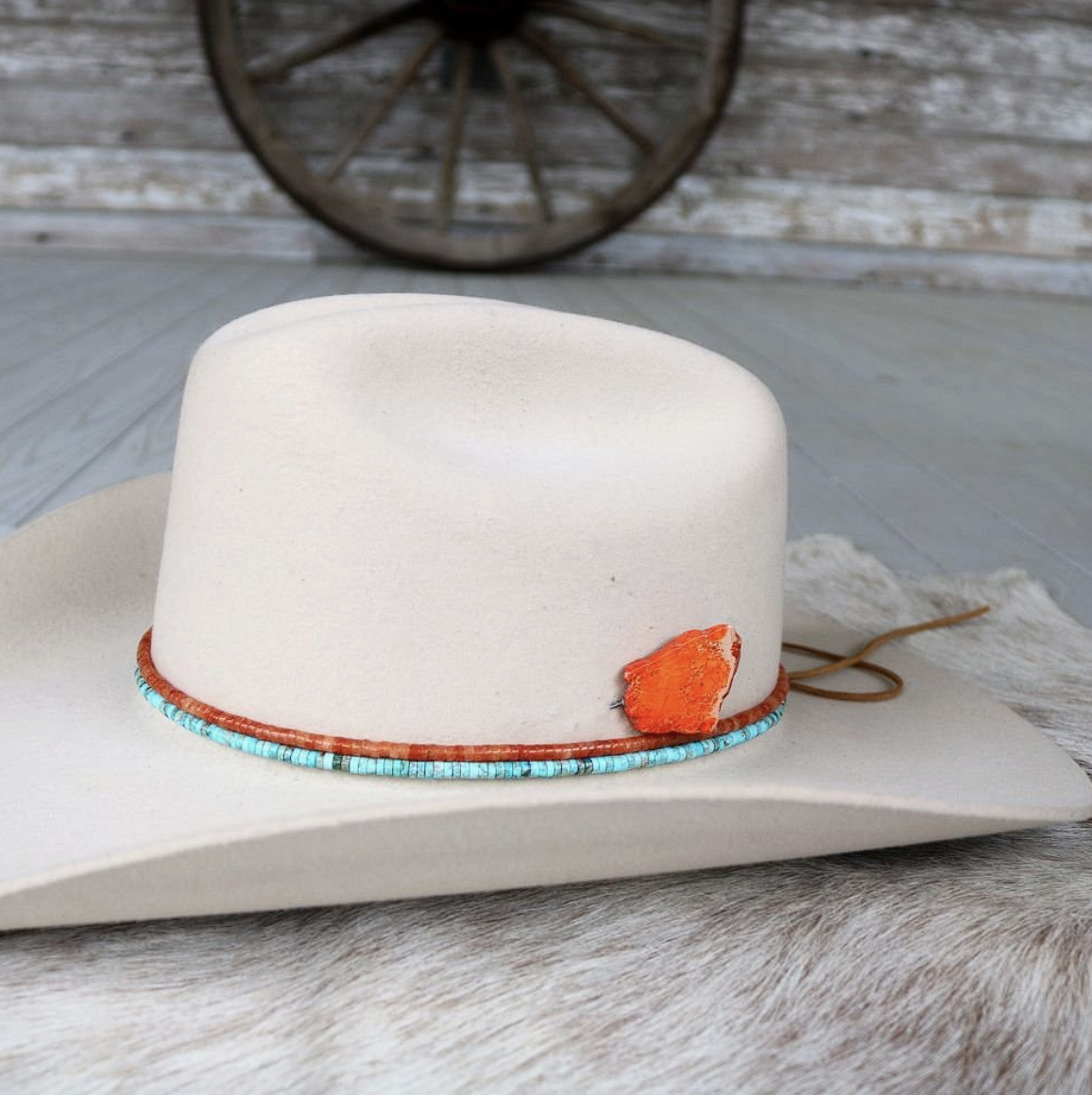 Orange Stone Hat Stick Pin