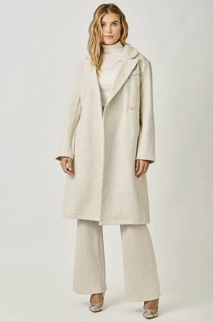 Fur Collar Long Coat