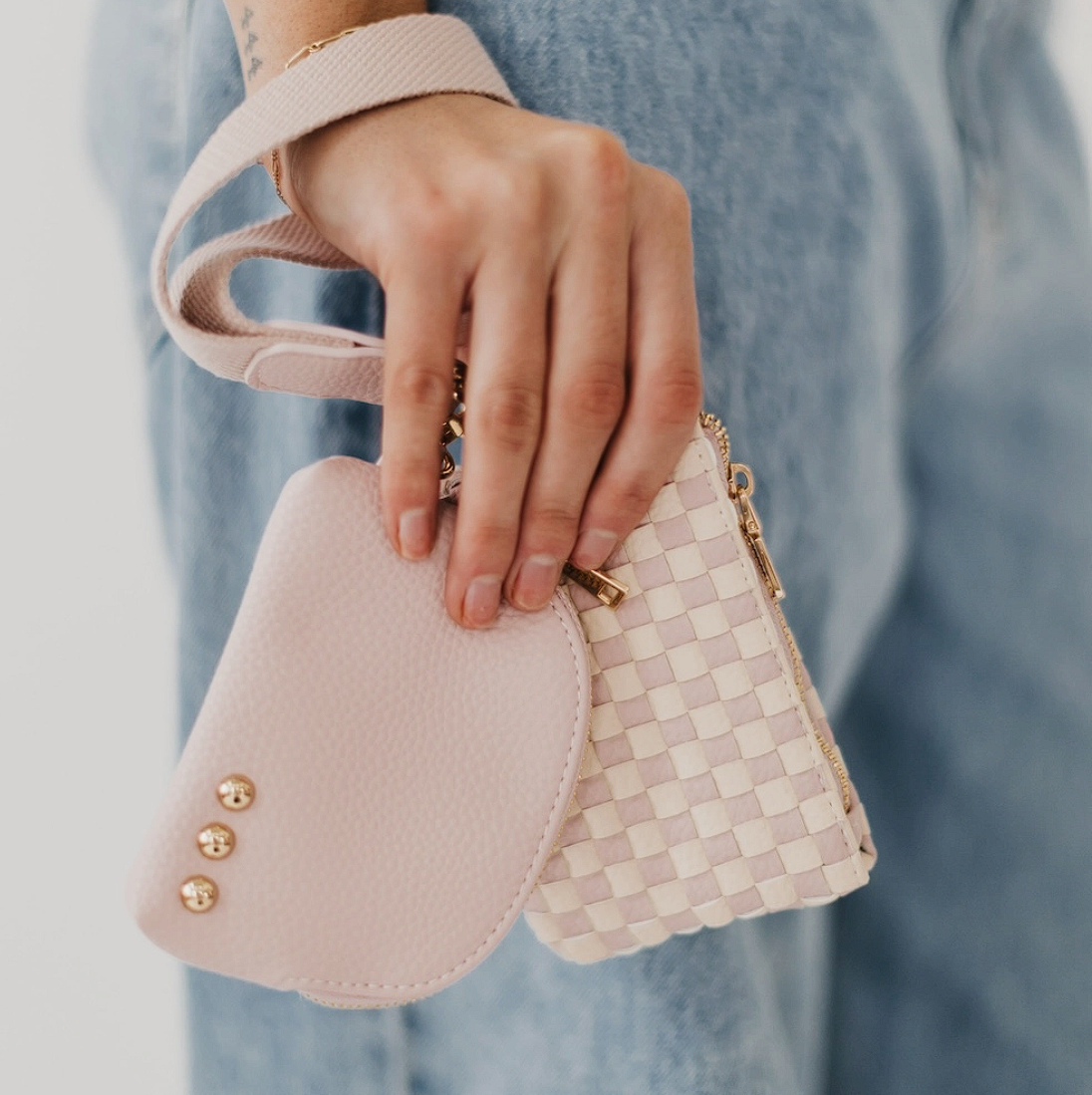 Wonderlust Woven Dual Pouch Wristlet