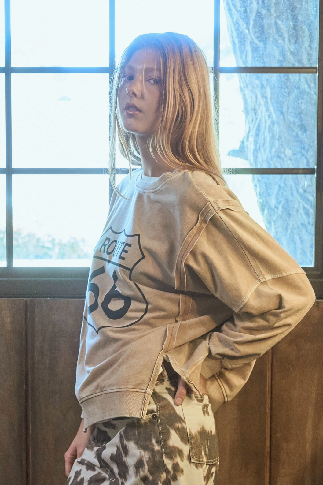 Route 66 Long Sleeve Knit Top