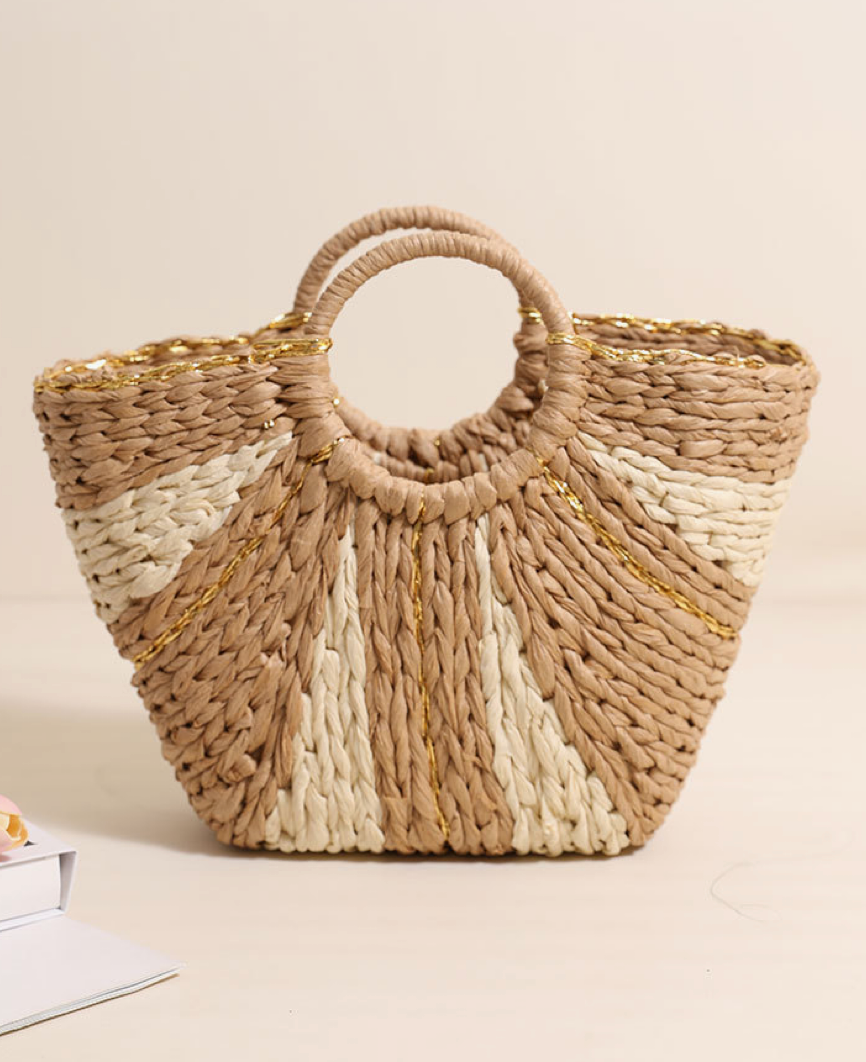 Straw Woven Beach Bag
