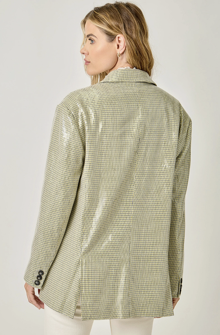 Shiny Oversized Sequin Blazer
