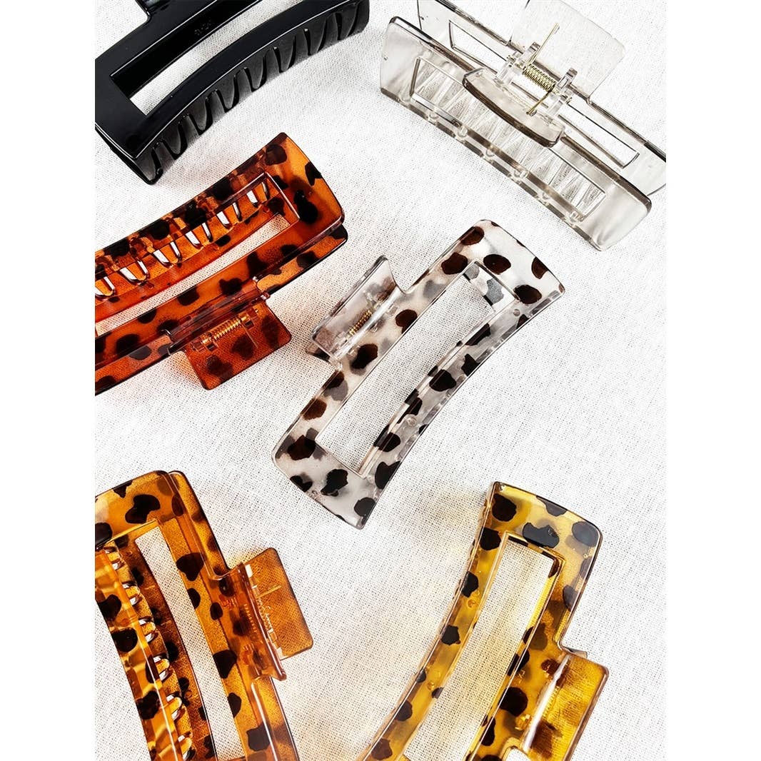 Rectangle Hair Claw Clip | Large Claw Clip for Thick Hair
