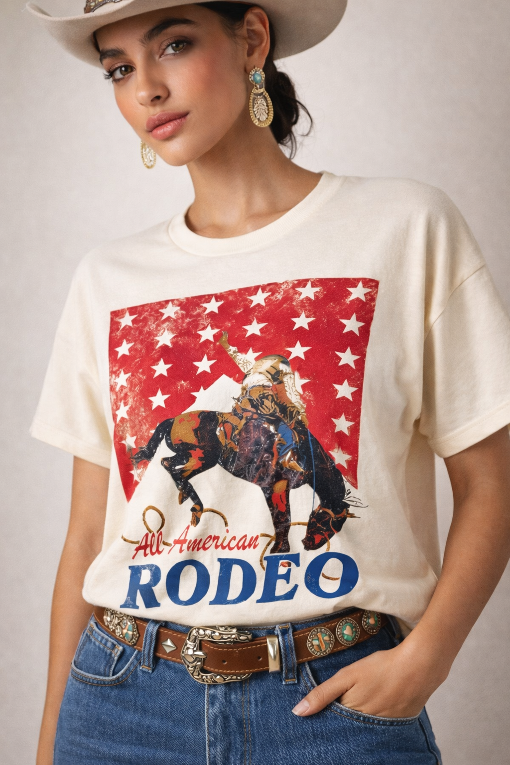 All-American Rodeo Western Cowboy T-Shirt