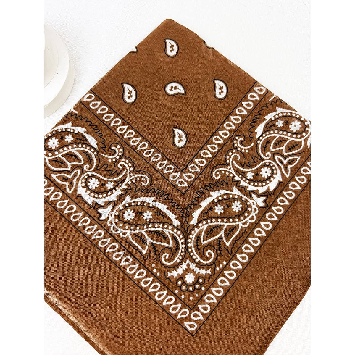 Brown Paisley Pattern Bandanas