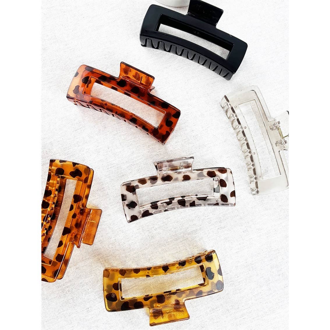 Rectangle Hair Claw Clip | Large Claw Clip for Thick Hair