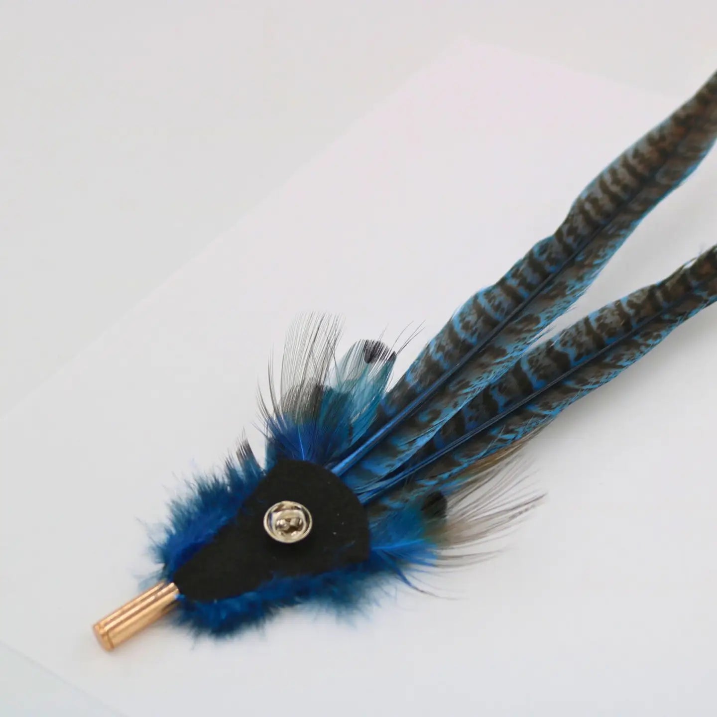 Western Feather Blue Hat Pin