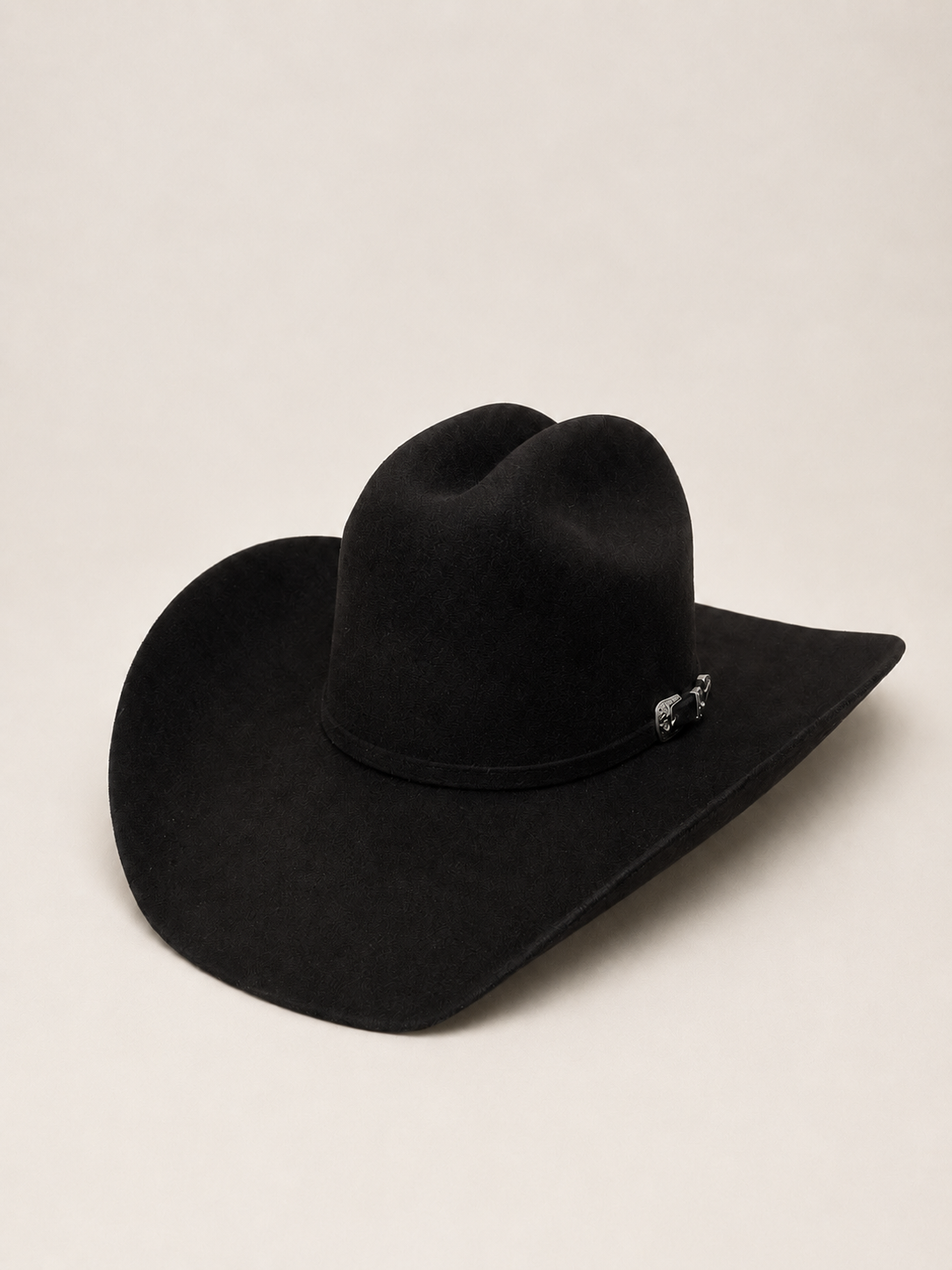 Chocolate premium wool cattleman cowboy hat front view