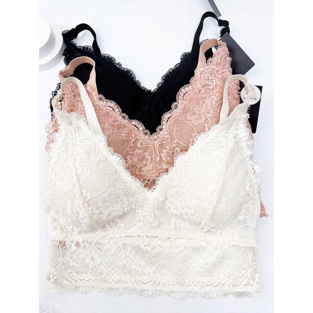 Floral Lace Bralette | Adjustable Straps & Wide Elastic Band